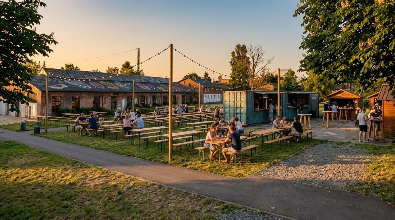 Beer garden in the garden of the Cordeshof